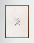 Bird on Tree Branch Art Print | Children's Room Decor Oak Dark