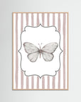Butterfly Art Print | Children's Room & Nursery Wall Art Rose Wood