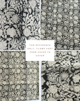**FLAWED** Burgos Floral Block Printed Pillow Cover | Black