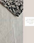 **FLAWED** Burgos Floral Block Printed Pillow Cover | Black
