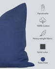 Noa Solid Pillow Cover | Blue
