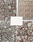 ** ARTISAN VARIATION ** Nina Floral Block Printed Pillow Cover | Brown