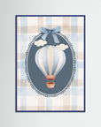 Hot Air Balloon Wall Art | Baby Boy Nursery Decor Blue Wood