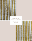 **FLAWED**Campos Striped Hand Block Printed Pillow Cover | Mustard