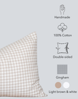 Catalina Pillow Cover | Light Brown | Lumbar