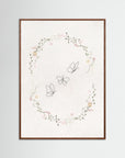 Three Butterfly Wall Art | Children's Room Decor Oak Dark
