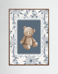 Teddy Bear Art Print | Children's Room & Nursery Wall Art Oak Dark