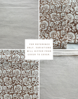 ** ARTISAN VARIATION ** Seville Floral Block Printed Pillow Cover | Terracotta | Lumbar