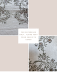 **FLAWED** Pilar Floral Block Printed Pillow Cover | Olive, Light Brown, Tan