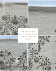 **FLAWED** Pilar Floral Block Printed Pillow Cover | Olive, Light Brown, Tan