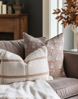 Greta Block Printed Pillow Cover | Brown