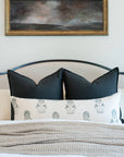 **FLAWED** Devi Floral Block Printed Pillow Cover | Teal Green/Blue | Lumbar
