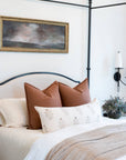 Ella Floral Block Printed Pillow Cover | Lumbar