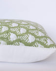 **FLAWED** Irving Floral Block Printed Pillow Cover | Green
