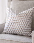 June Floral Block Printed Pillow Cover