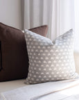 Augustine Floral Block Printed Pillow Cover | Grey