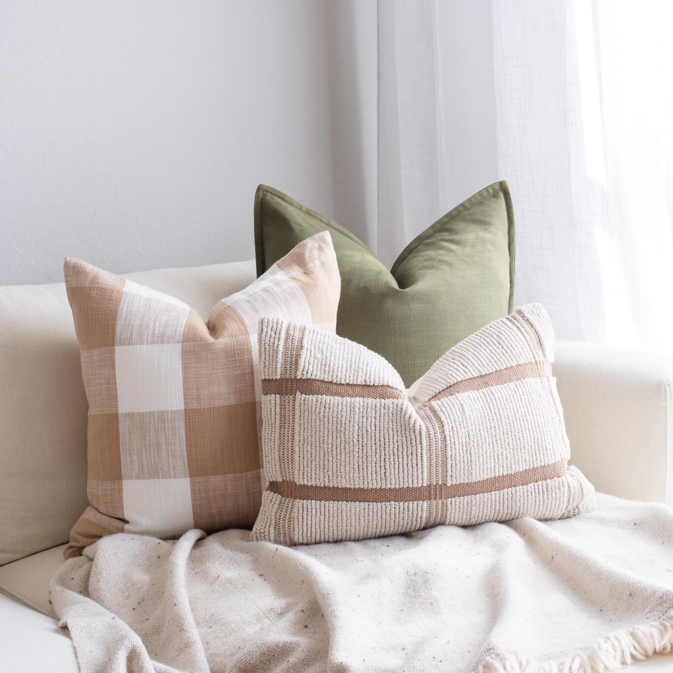 Jill Pillow Combination | Set of Three Pillow Covers