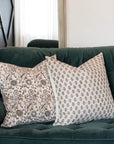 **FLAWED** Mori Block Printed Pillow Cover | Sage Green