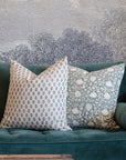 **FLAWED** Mori Block Printed Pillow Cover | Sage Green
