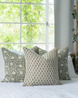 **ARTISAN VARIATION** Mori Block Printed Pillow Cover | Sage Green