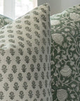 **ARTISAN VARIATION** Mori Block Printed Pillow Cover | Sage Green