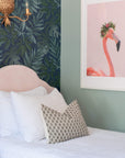 **FLAWED** Mori Floral Block Printed Pillow Cover | Sage Green | Lumbar