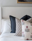 Vera Floral Block Printed Pillow Cover | Brown