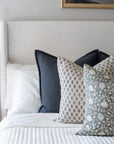 Sabine Floral Block Printed Pillow Cover | Green