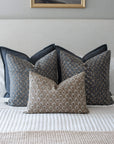 Aster Floral Block Printed Pillow Cover | Blue