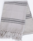 Clara Throw Blanket | Beige, Grey