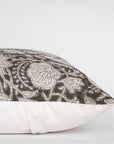 Auburn Floral Block Printed Pillow Cover | Brown