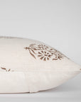 Solana Floral Block Printed Pillow Cover | Brown