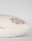 Solana Floral Block Printed Pillow Cover | Brown