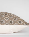 Rhea Floral Block Printed Pillow Cover | Mustard