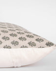 Mori Floral Block Printed Pillow Cover | Sage Green | Lumbar