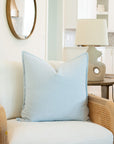 Celeste Solid Pillow Cover | Light Blue