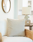 Fina Striped Pillow Cover | Cream, Black