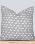 Augustine Floral Block Printed Pillow Cover | Grey