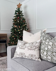 Jardim Floral Block Printed Pillow Cover | Olive