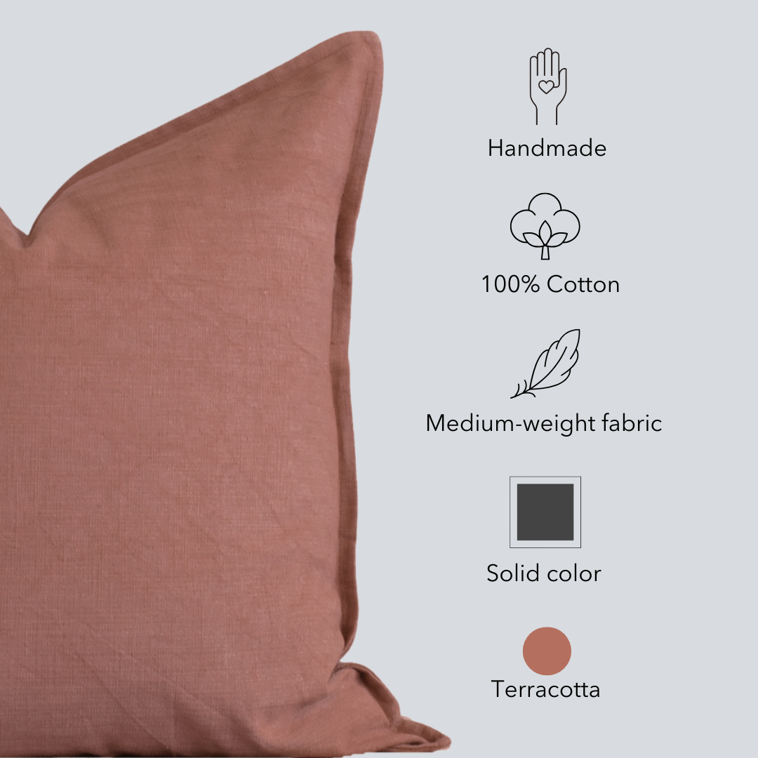 Gávea Solid Color Pillow Cover | Terracotta