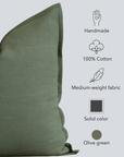 Gávea Solid Color Pillow Cover | Olive Green