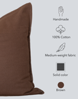Gávea Solid Color Pillow Cover | Brown