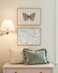Blue Floral Pattern Art Print | Vintage Inspired Botanical Wall Art