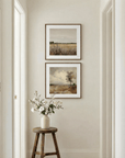 Soft Neutral Field Landscape Art Print