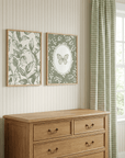 Botanical Green Leaves Art | Nursery & Kids Room Wall Art