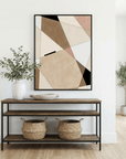 Geometric Beige art No.1 by Elena Ristova