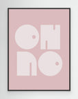 Oh No Pink Whiteratio 3x4 Print By Bohonewart by Emel Tunaboylu Black