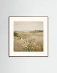 Countryside Wildflower Gathering Fine Art Print Oak Dark Freja
