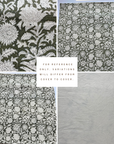** ARTISAN VARIATION ** Jardim Floral Block Printed Pillow Cover | Olive