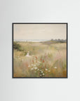 Countryside Wildflower Gathering Fine Art Print Black Wood No border